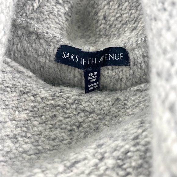 SAKS FIFTH AVE - Cowl Neck Cap Sleeve Wool Top - Picture 5 of 7